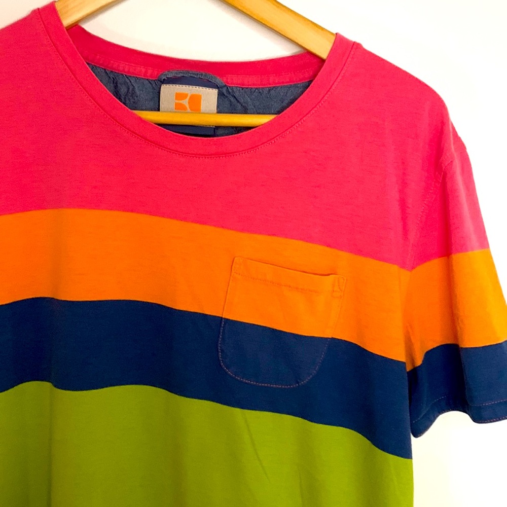 BOSS Orange - Striped RN PocketT SS - Medium - 70% Ctn 30% Lycra
